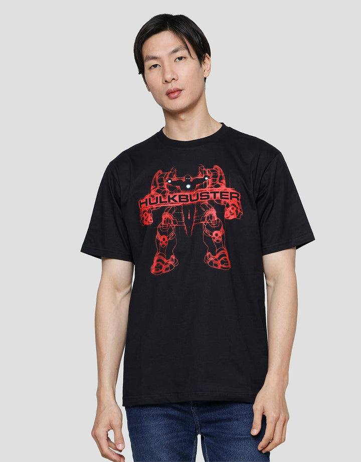 Marvel Hulkbuster Outline Puff Men's Short Sleeve T-Shirt