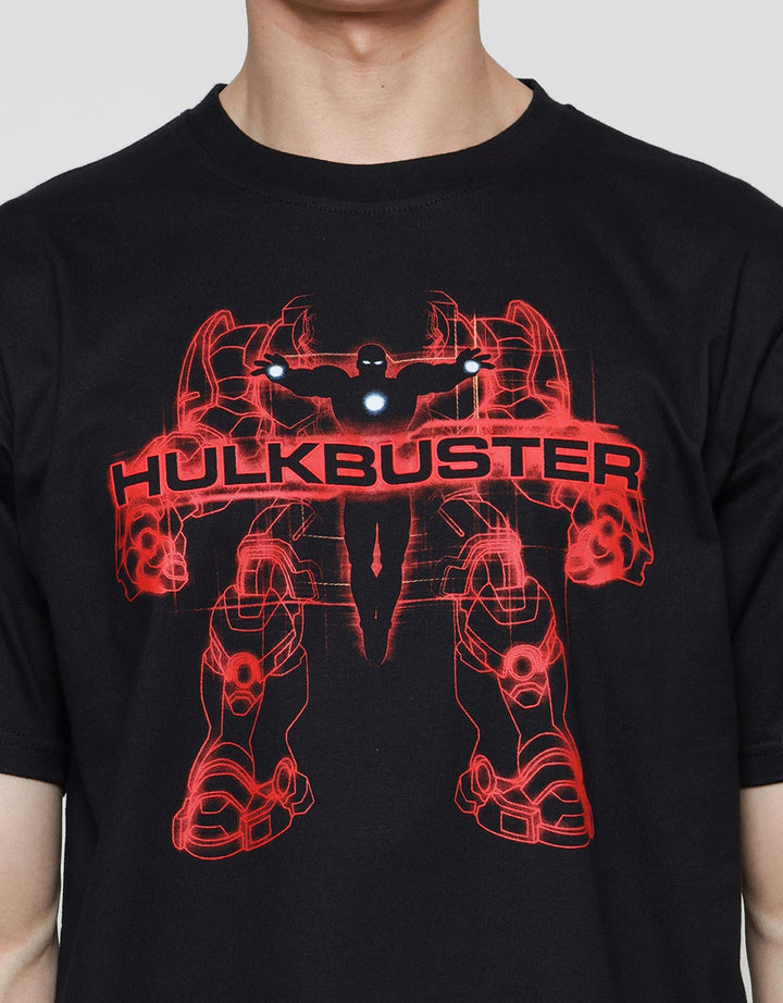 Marvel Hulkbuster Outline Puff Men's Short Sleeve T-Shirt