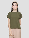 Connexion Knit Texture Crop Women's Short Sleeve T-Shirt