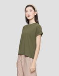 Connexion Knit Texture Crop Women's Short Sleeve T-Shirt