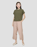 Connexion Knit Texture Crop Women's Short Sleeve T-Shirt