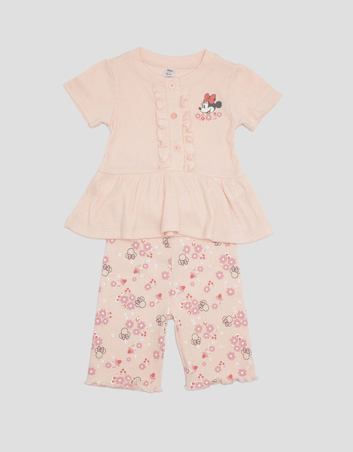 Disney Minnie Peplum Set Pakaian Anak Perempuan