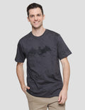 Nevada Batman Print Kaos Casual Pria