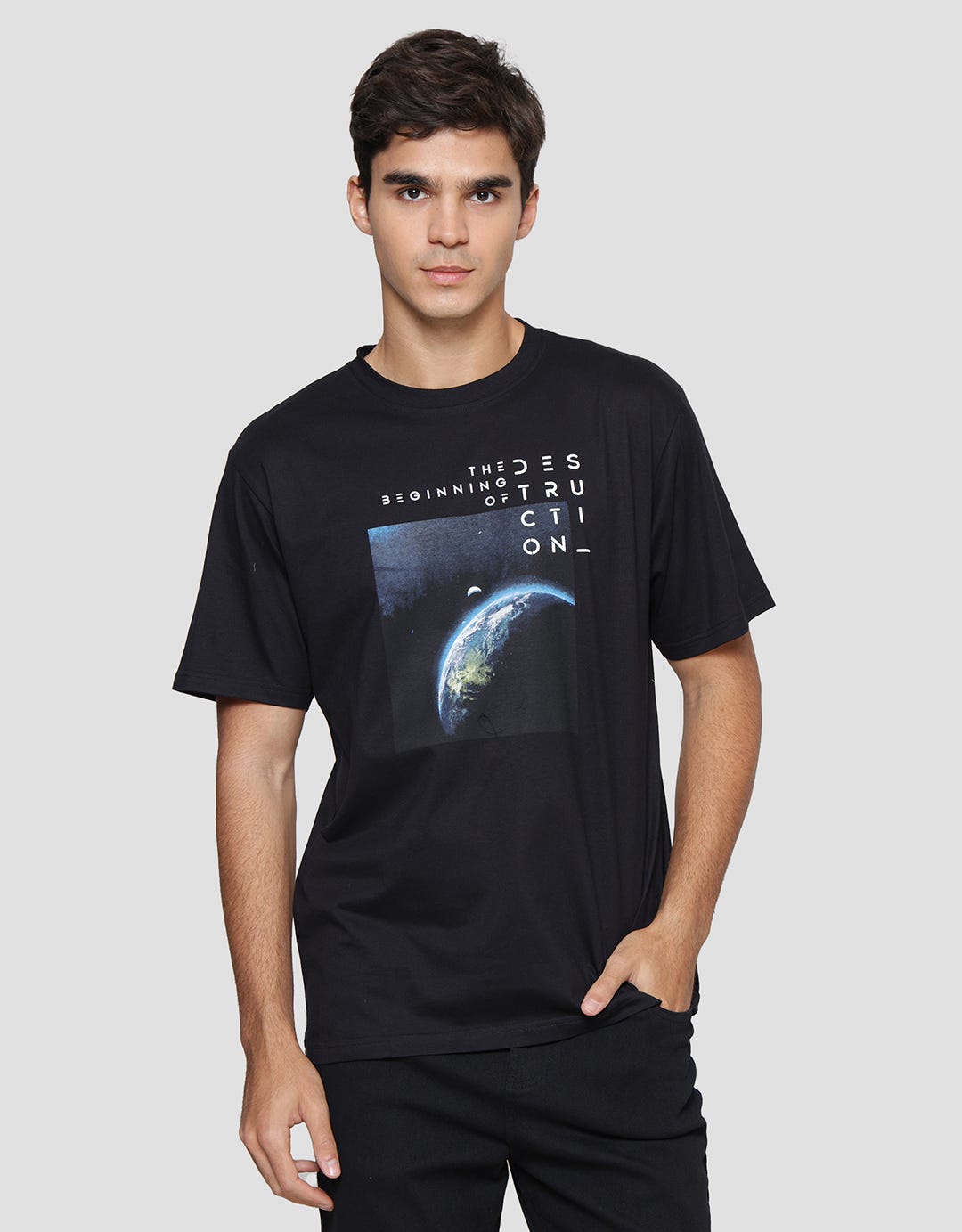 Nevada Beginning Planet Kaos Casual Pria