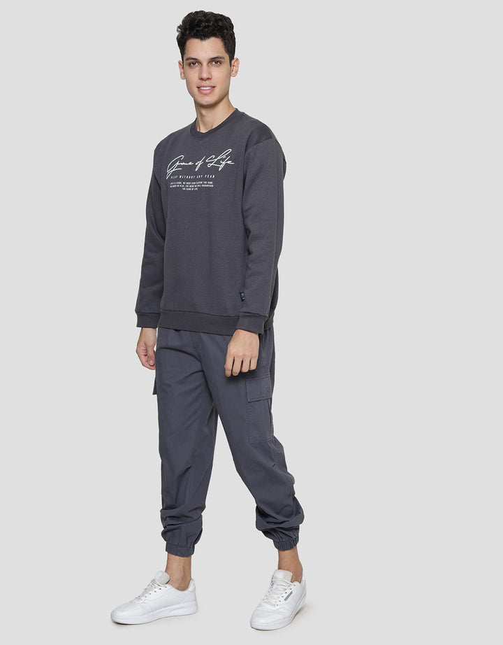 Nevada Wording Print Sweater Pria