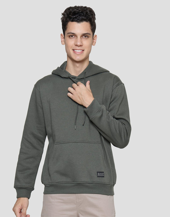 Nevada Fleece Label Sweater Hoodie Pria