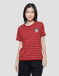Disney Stripe Regular Print Mickey Women's Short Sleeve T-Shirt
