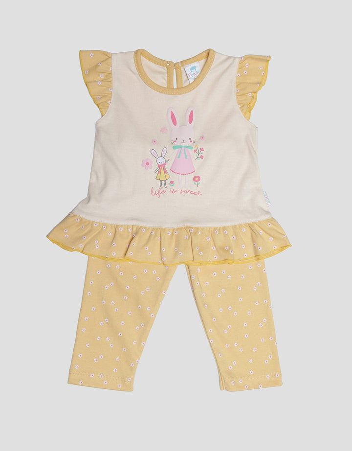 Pipiniko Legging Bunny Life Is Sweet One Set Anak Perempuan