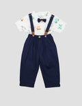 Pipiniko Formal Suspender Print Transport One Set Bayi Laki-Laki