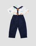 Pipiniko Formal Suspender Print Transport One Set Bayi Laki-Laki