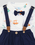 Pipiniko Formal Suspender Print Transport One Set Bayi Laki-Laki