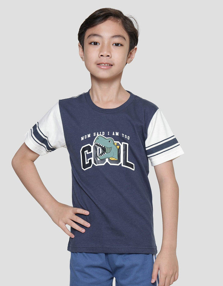 Little M Cool Dino Aplikasi Kaos Anak Laki-Laki
