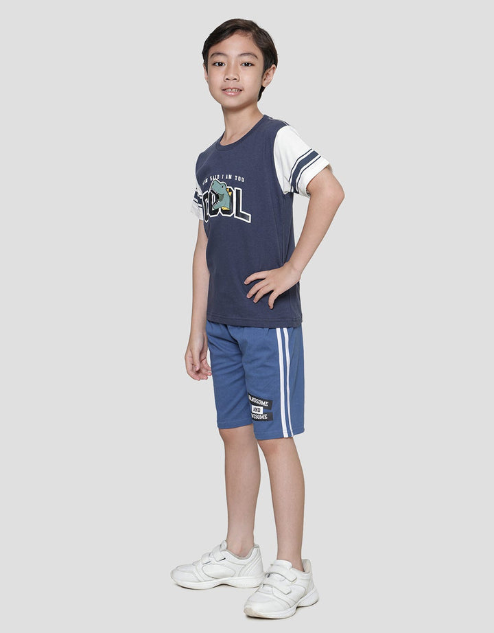 Little M Cool Dino Aplikasi Kaos Anak Laki-Laki