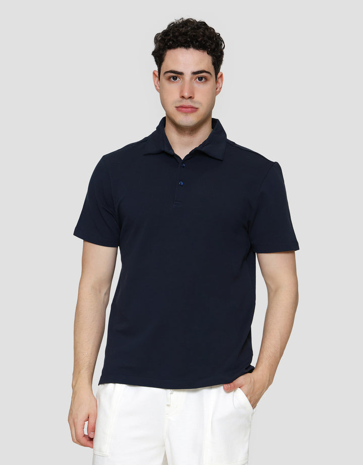 Cole Nyc Twill Knit Spandex Kaos Polo Pria