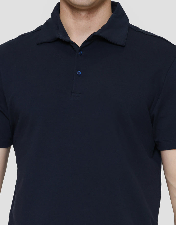 Cole Nyc Twill Knit Spandex Kaos Polo Pria