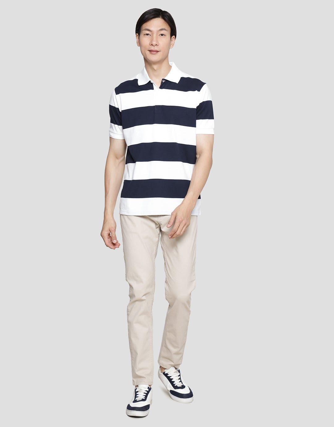 Cole Stripes Rugby Men's Collared T-Shirt
