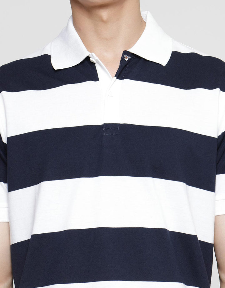 Cole Stripes Rugby Men's Collared T-Shirt
