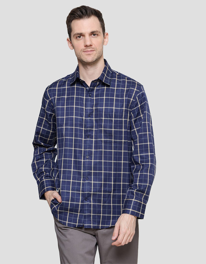 Cole Regular Check Medium Kemeja Lengan Panjang Pria