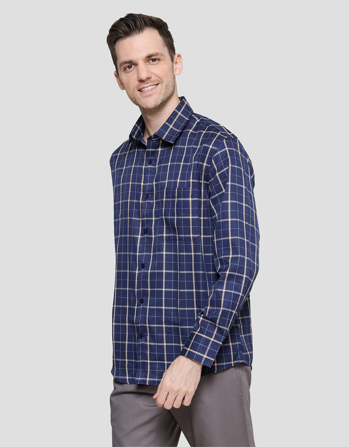 Cole Regular Check Medium Kemeja Lengan Panjang Pria