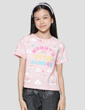 Aero Wording Little Rainbow Kaos Lengan Pendek Anak Perempuan