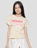 Aero Wording Mommy Kaos Lengan Pendek Anak Perempuan