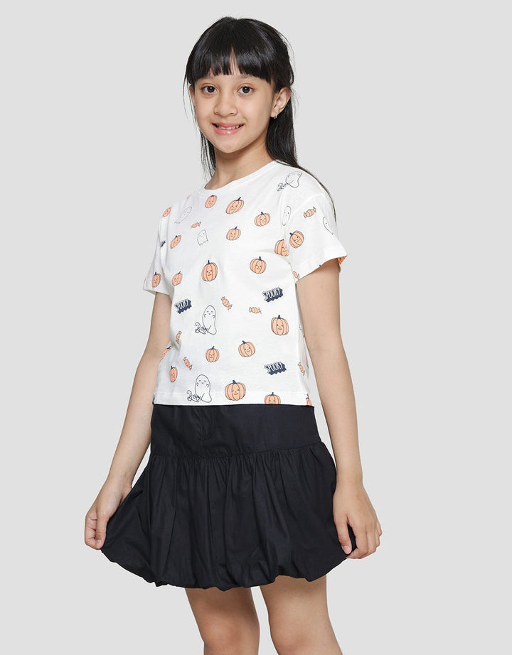 Aero Spooky Haloween Kaos Lengan Pendek Anak Perempuan