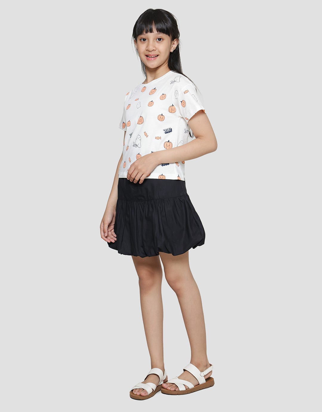 Aero Spooky Haloween Kaos Lengan Pendek Anak Perempuan