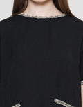 St. Yves With Tweed Acc Women's Short Sleeve Blouse
