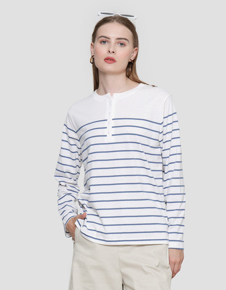 St. Yves Engineering Stripe Women's Henley Shirt 
