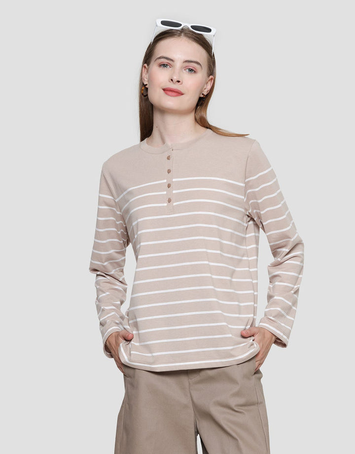 St. Yves Engineering Stripe Women's Henley Shirt 