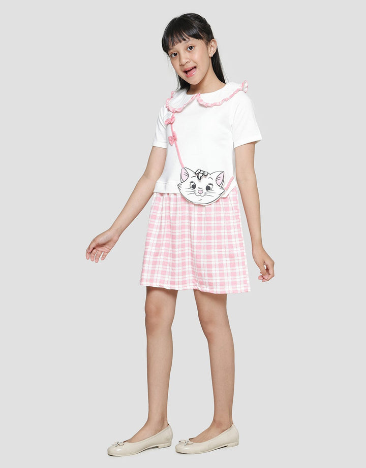 Disney Marie Kombi Kotak And Tas Midi Dress Anak Perempuan
