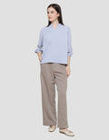 St. Yves Ruffle Neck Blouse Wanita