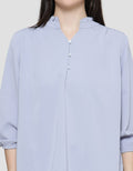 St. Yves Ruffle Neck Blouse Wanita
