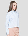 Details Basic Crop Square Women's Long Sleeve Shirt