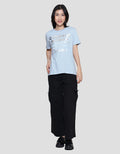 Details Regular Tee Full Silver Wording Foil Kaos Wanita