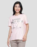 Details Regular Tee Foil Silver Wording Kaos Wanita