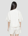 Connexion Women's Short Sleeve Oversize Linen Shirt