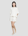 Connexion Women's Short Sleeve Oversize Linen Shirt