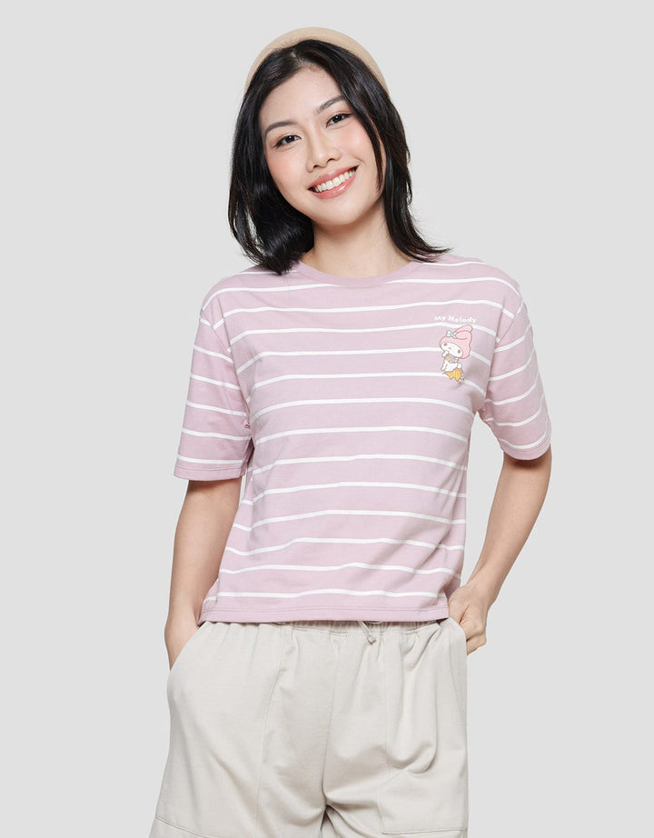 Nevada Boxy Stripe My Melody Women's Short Sleeve T-Shirt