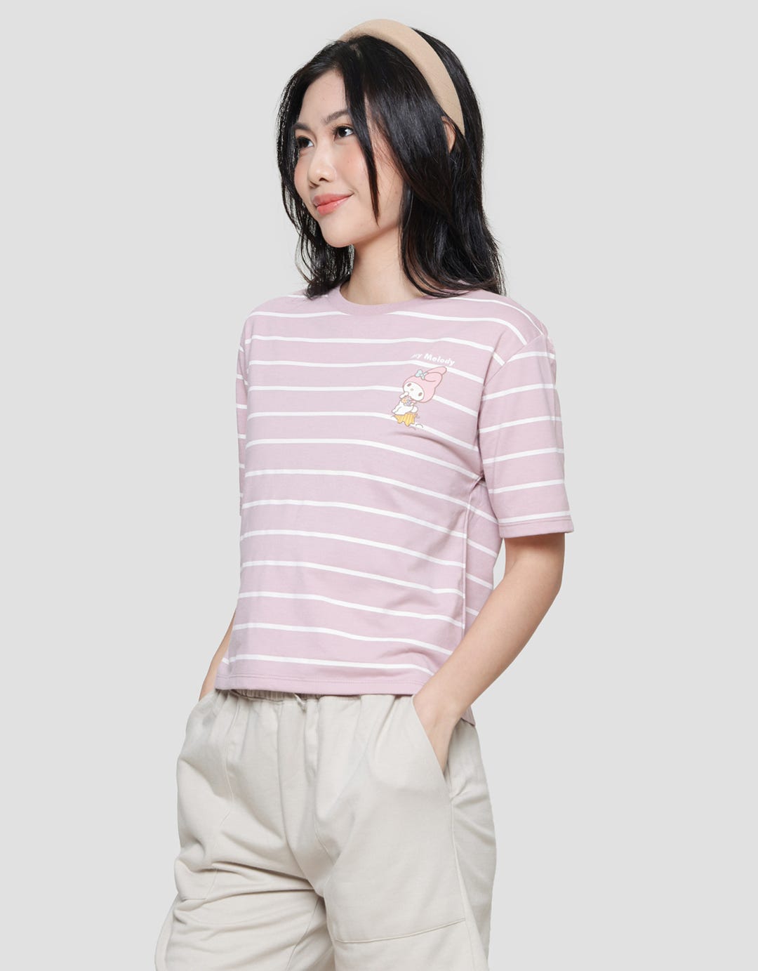 Nevada Boxy Stripe My Melody Women's Short Sleeve T-Shirt