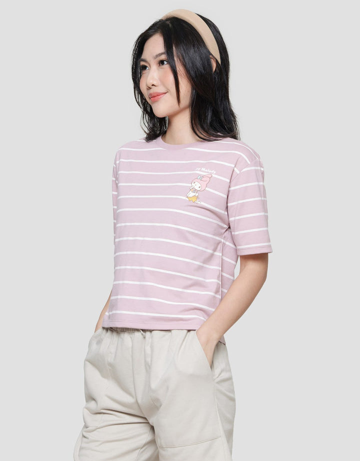 Nevada Boxy Stripe My Melody Women's Short Sleeve T-Shirt
