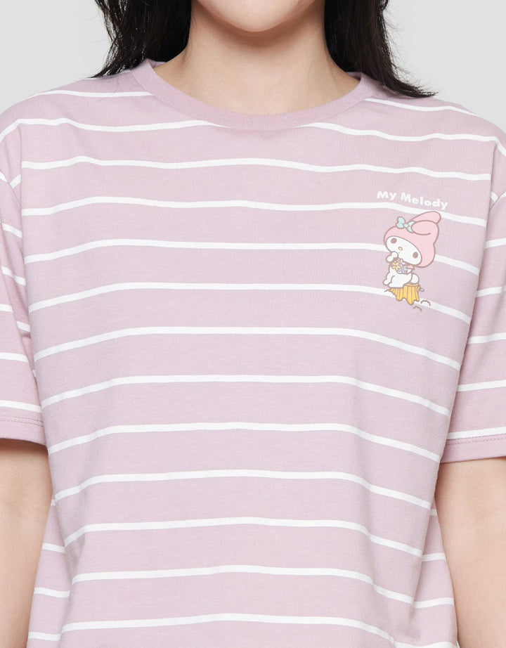 Nevada Boxy Stripe My Melody Women's Short Sleeve T-Shirt