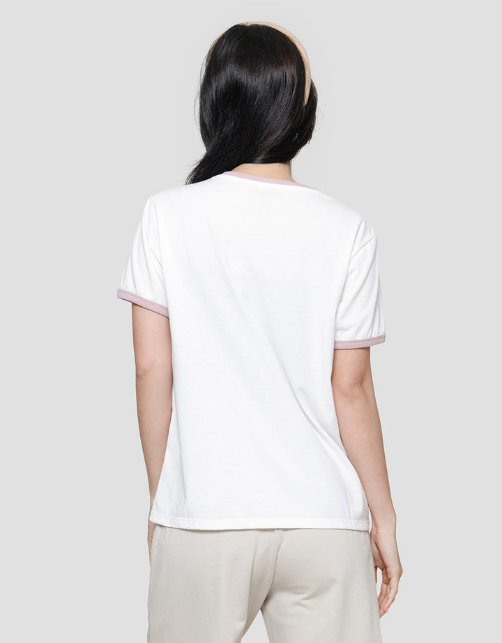 Nevada Ringer Regular Print My Melody Women's Short Sleeve T-Shirt