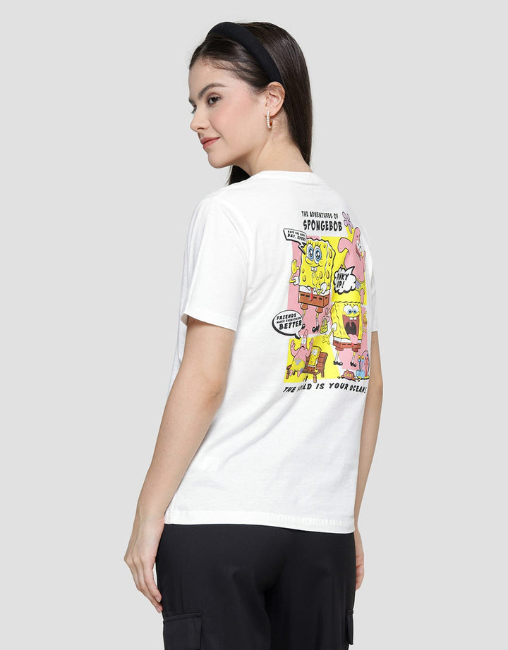 Nevada Print Spongebob Patrick Women's Regular T-Shirt