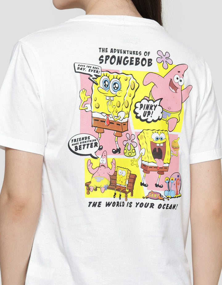 Nevada Print Spongebob Patrick Women's Regular T-Shirt