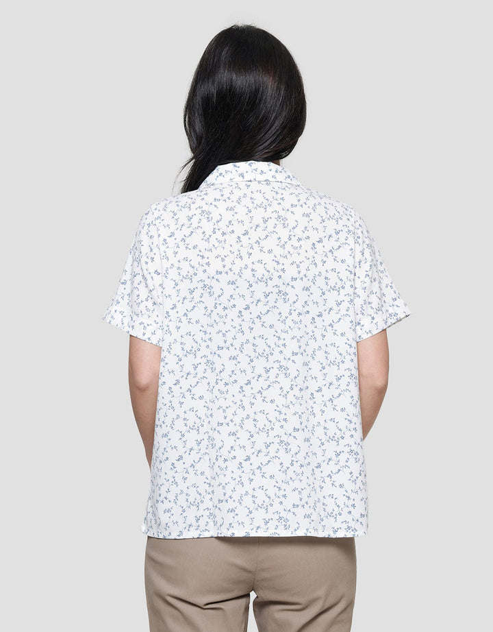 Connexion Resort Collar Flower Print Women's Shirt