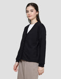 Details Basic Cardigan Kancing Wanita