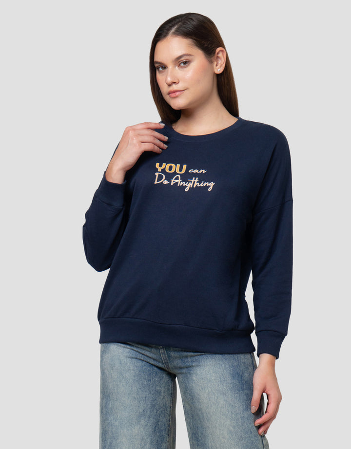 Cardinal Girl You Can Do Antything Sweater Wanita