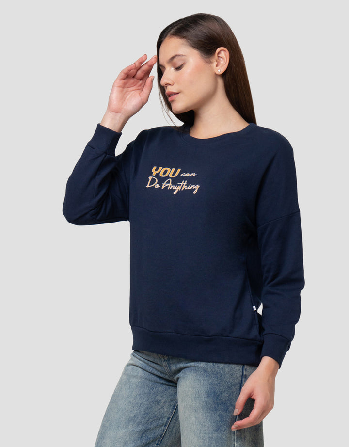 Cardinal Girl You Can Do Antything Sweater Wanita
