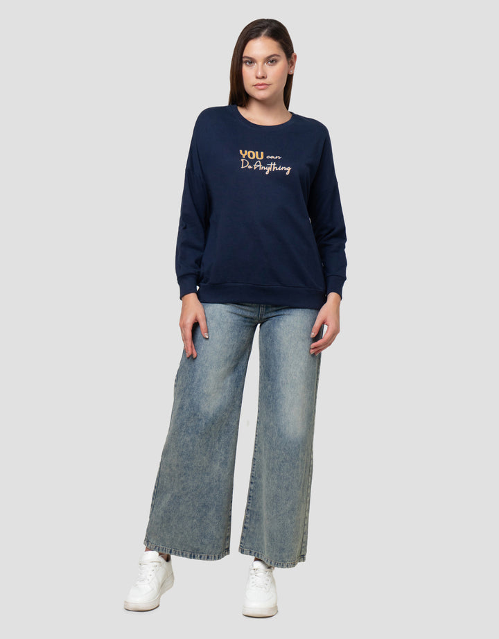 Cardinal Girl You Can Do Antything Sweater Wanita